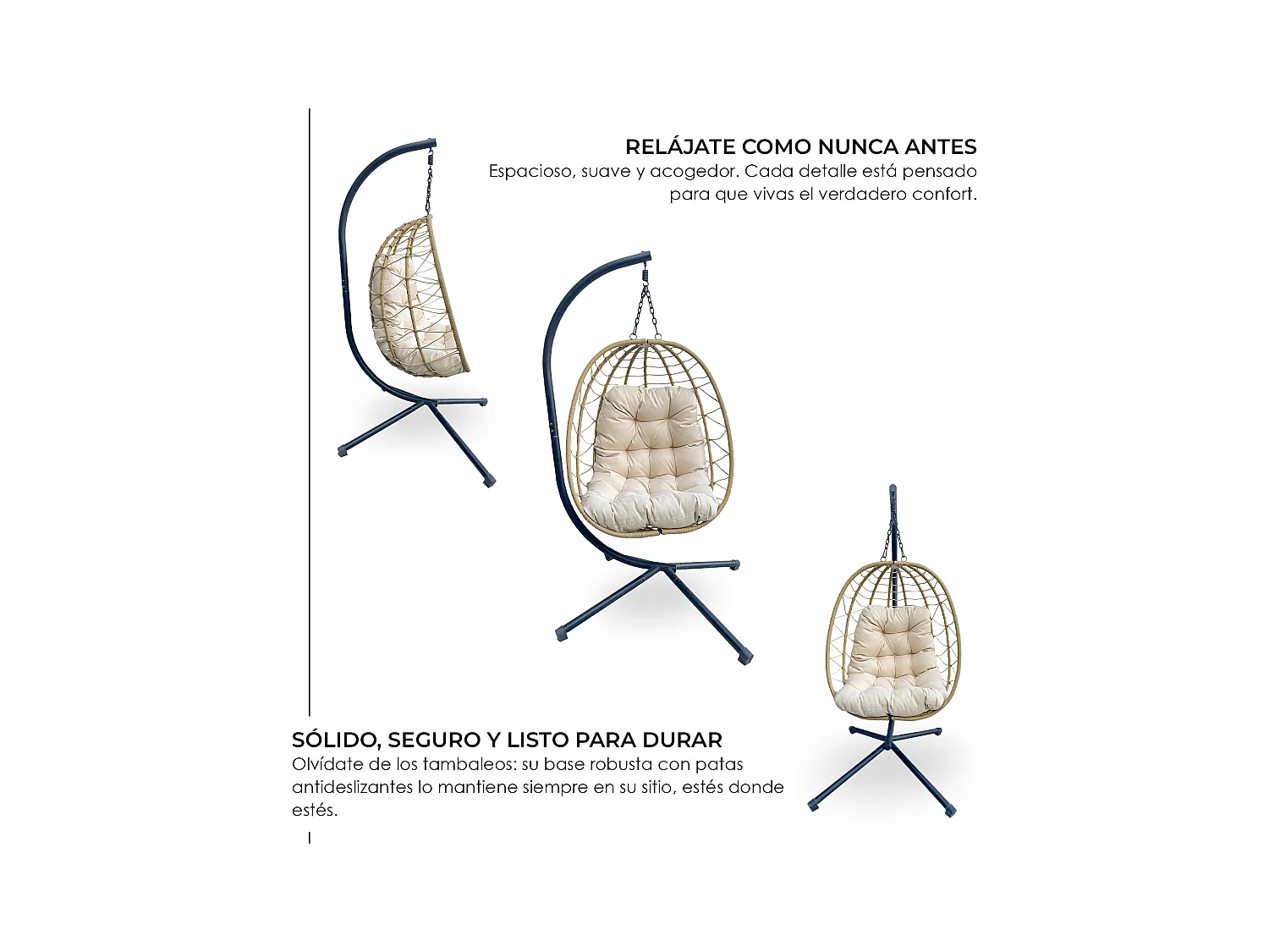 Silla Colgante Yoevu - para interior y exterior - YV-SWINGCHAIR