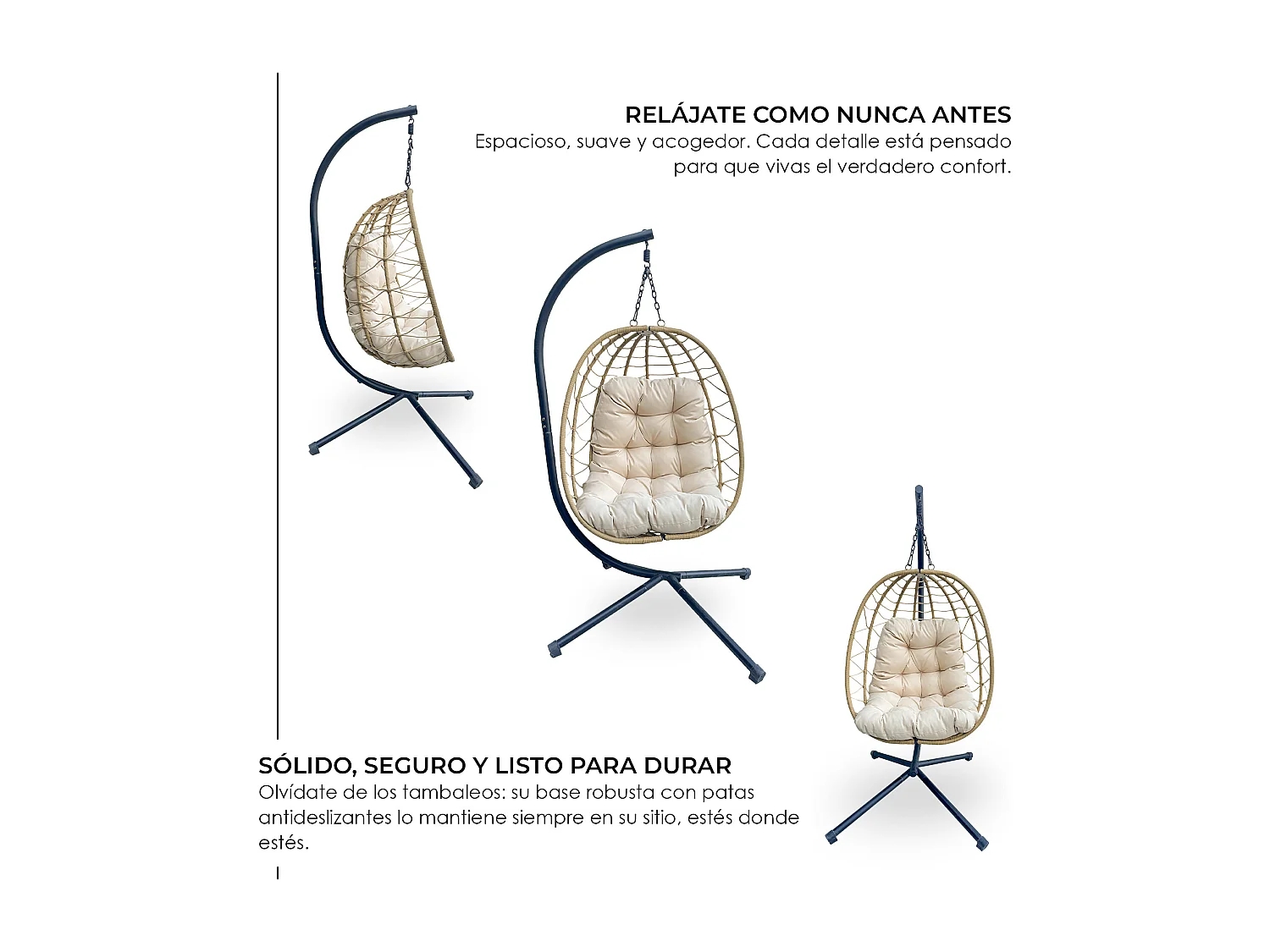 Silla Colgante Yoevu - para interior y exterior - YV-SWINGCHAIR