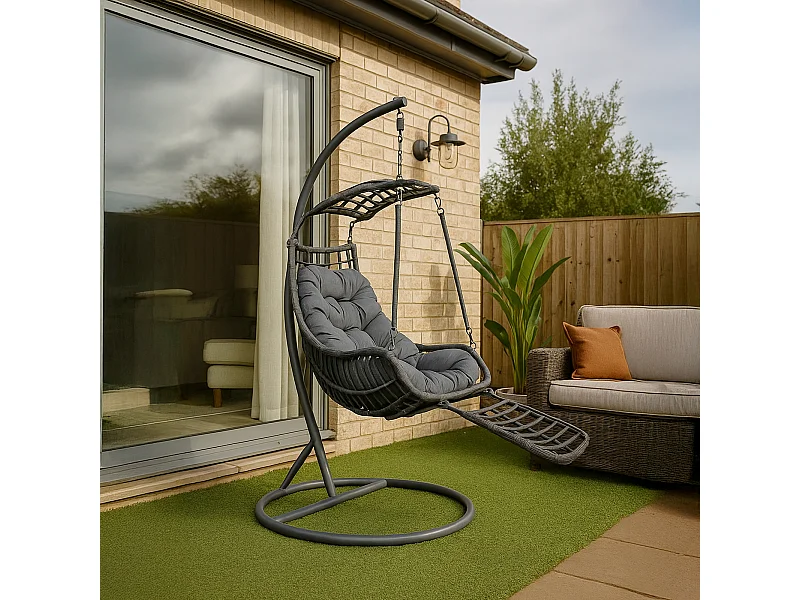 Silla Colgante Yoevu - con reposapiés para interior y exterior - YV-RELAXCHAIR