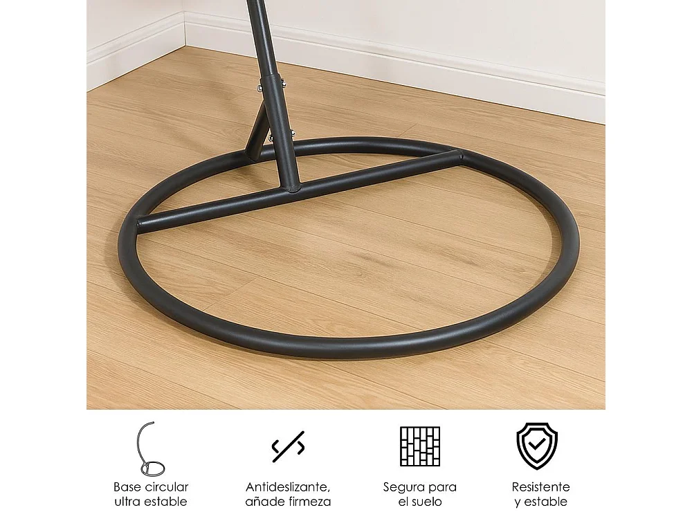 Silla Colgante Yoevu - con reposapiés para interior y exterior - YV-RELAXCHAIR