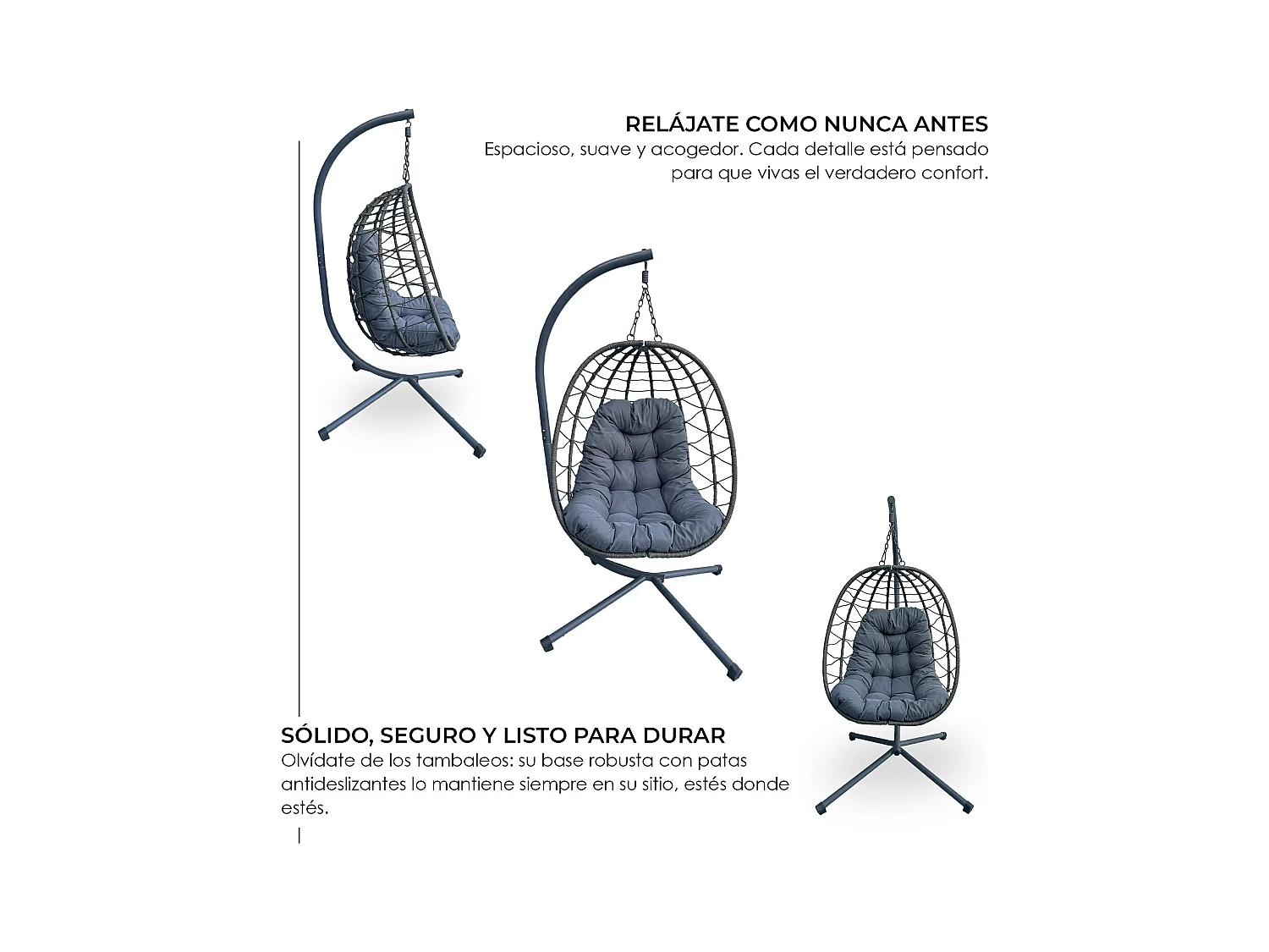 Silla Colgante Yoevu - para interior y exterior - YV-SWINGCHAIR