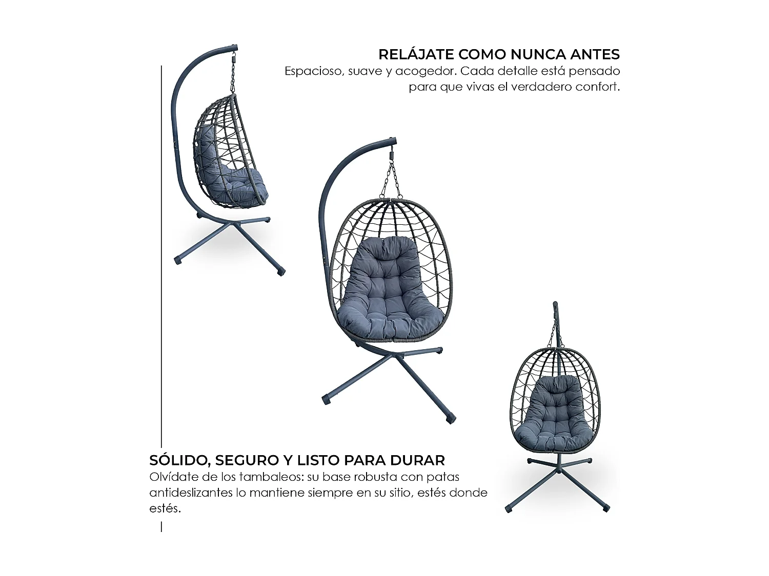 Silla Colgante Yoevu - para interior y exterior - YV-SWINGCHAIR