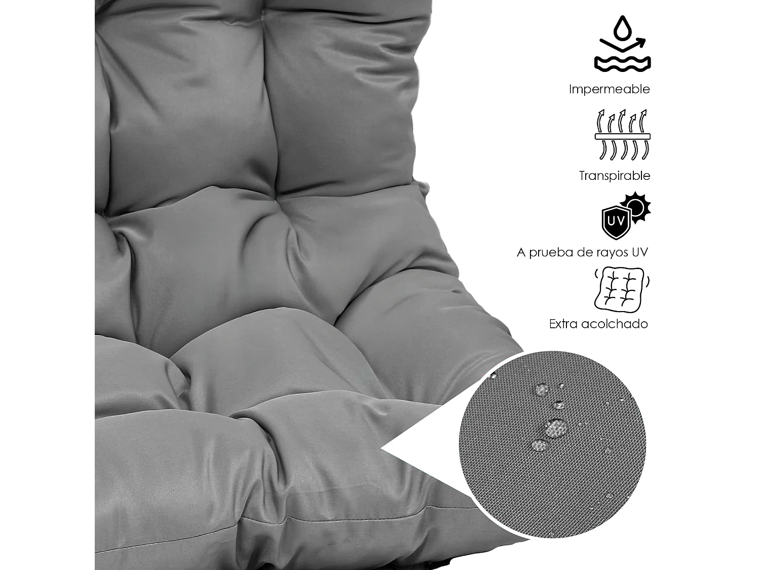 Silla Colgante Yoevu - para interior y exterior - YV-SWINGCHAIR