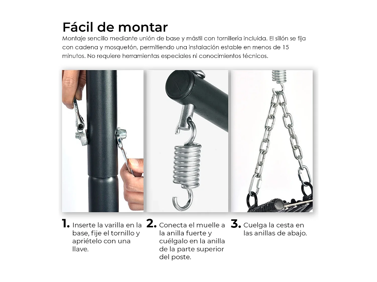 Silla Colgante Yoevu - para interior y exterior - YV-SWINGCHAIR