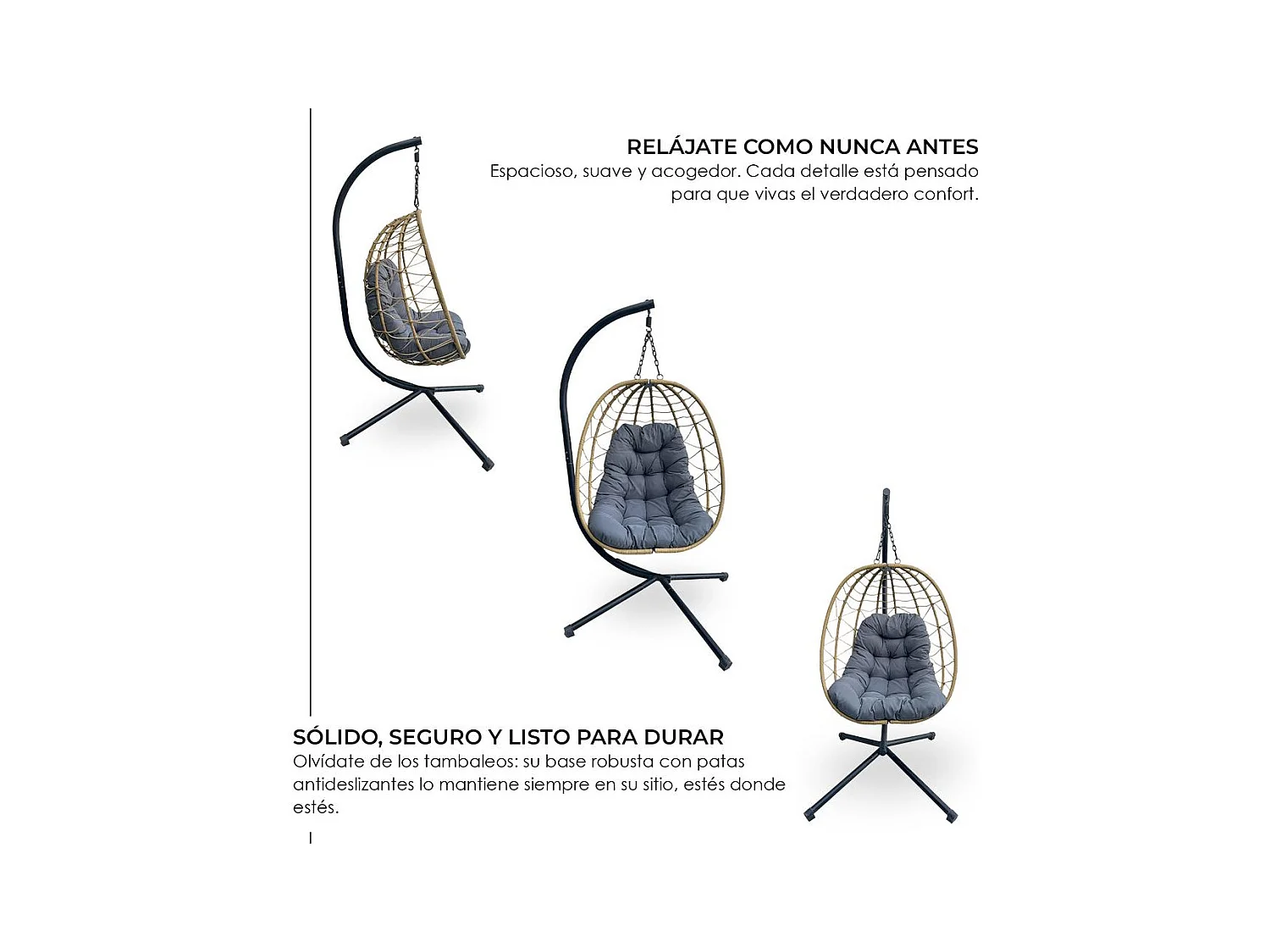 Silla Colgante Yoevu - para interior y exterior - YV-SWINGCHAIR