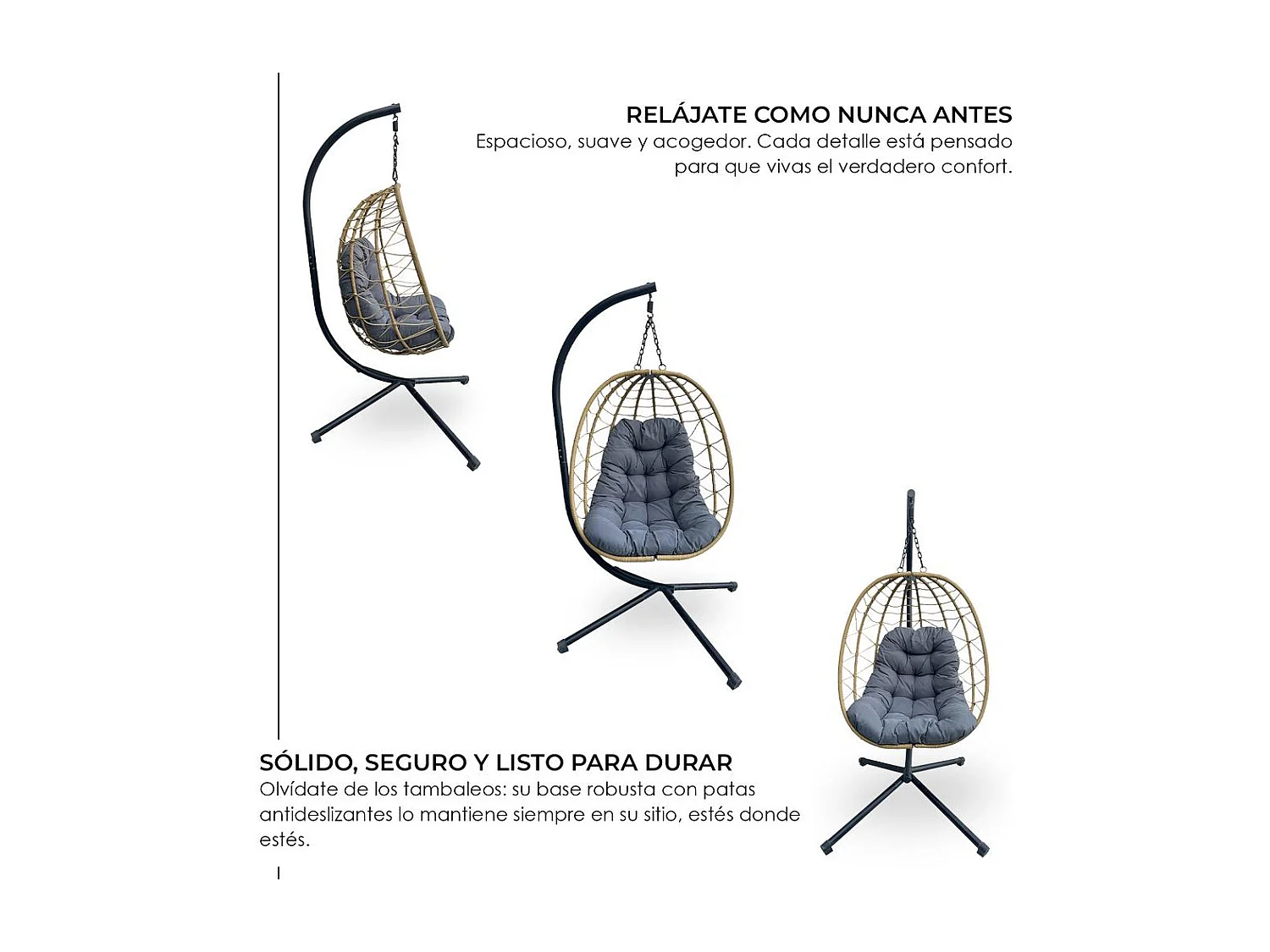 Silla Colgante Yoevu - para interior y exterior - YV-SWINGCHAIR