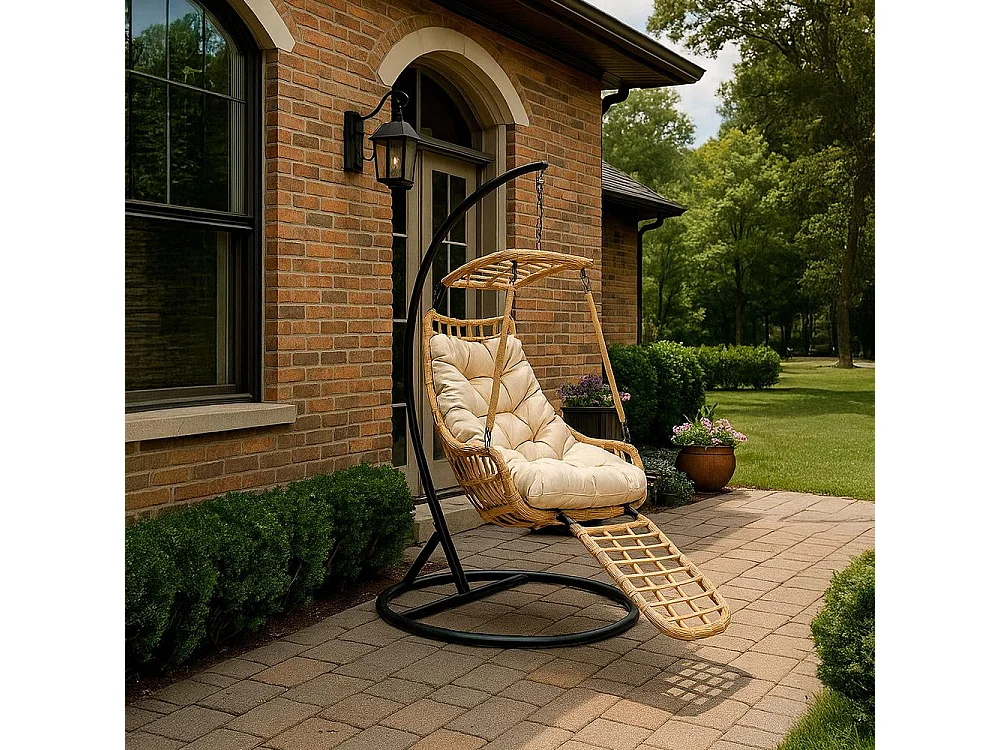 Silla Colgante Yoevu - con reposapiés para interior y exterior - YV-RELAXCHAIR