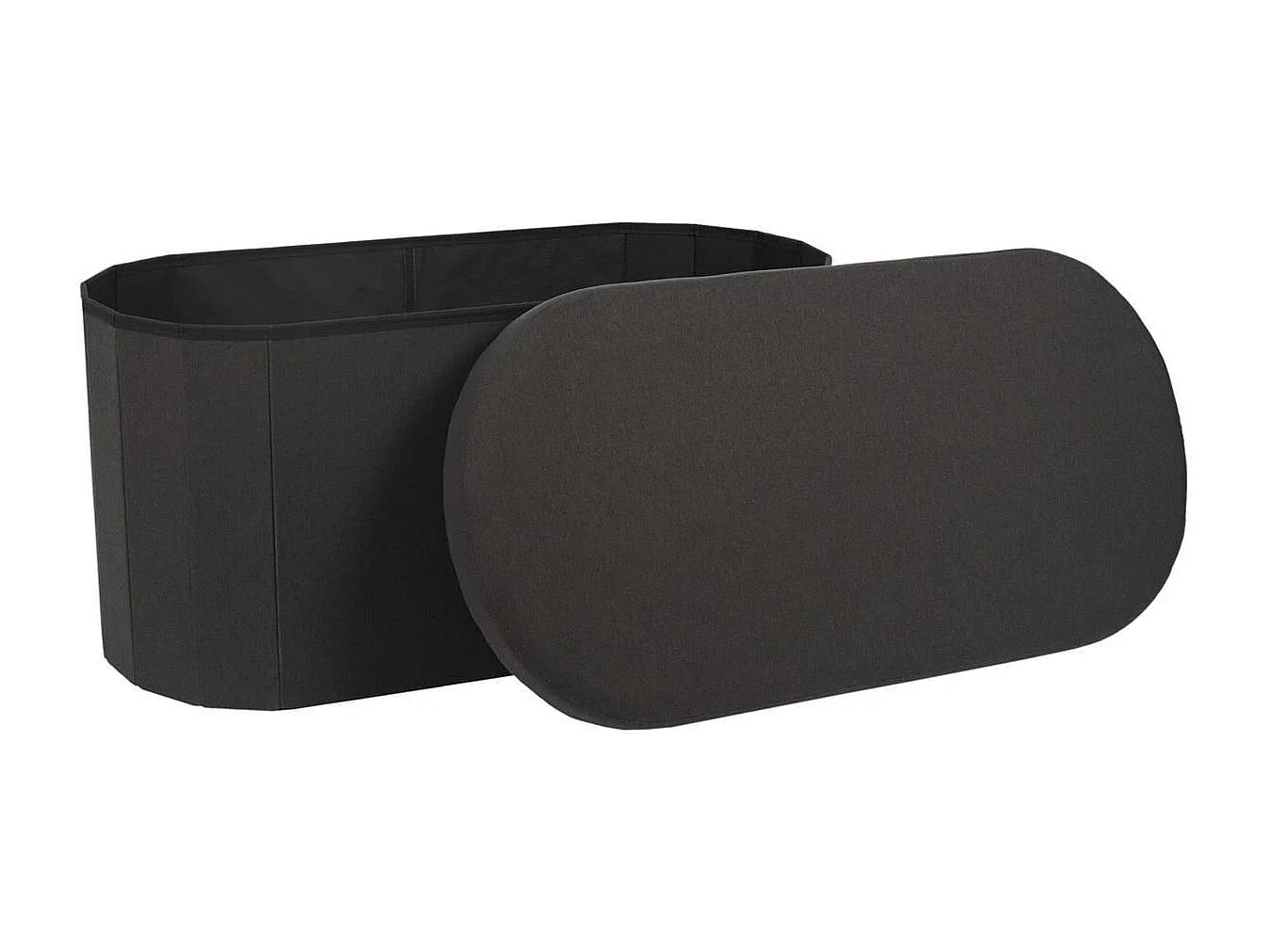 Coffre Banc Pliable Noir 76x38 cm - MITHIA