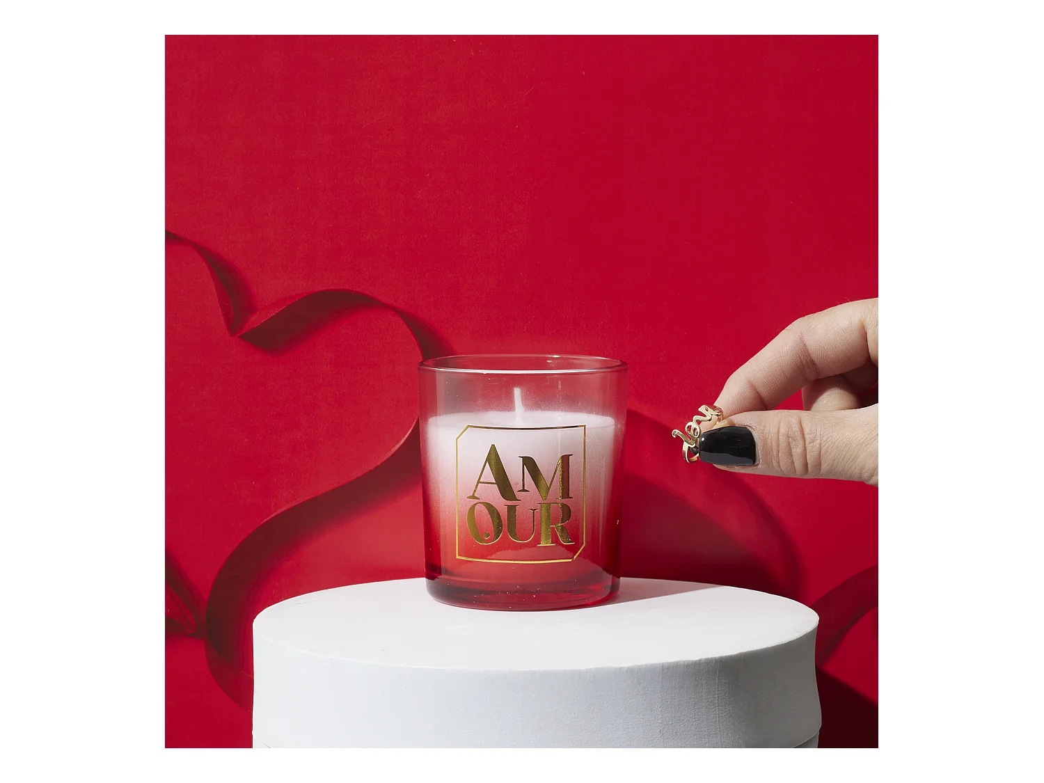 Bougie Parfumée Bijou Surprise "Amour" 110g Rêve Poudré