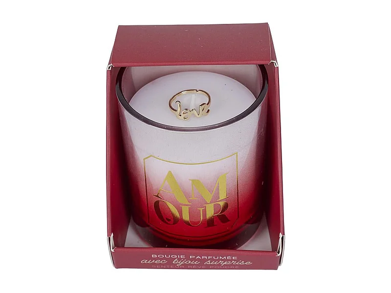 Bougie Parfumée Bijou Surprise "Amour" 110g Rêve Poudré