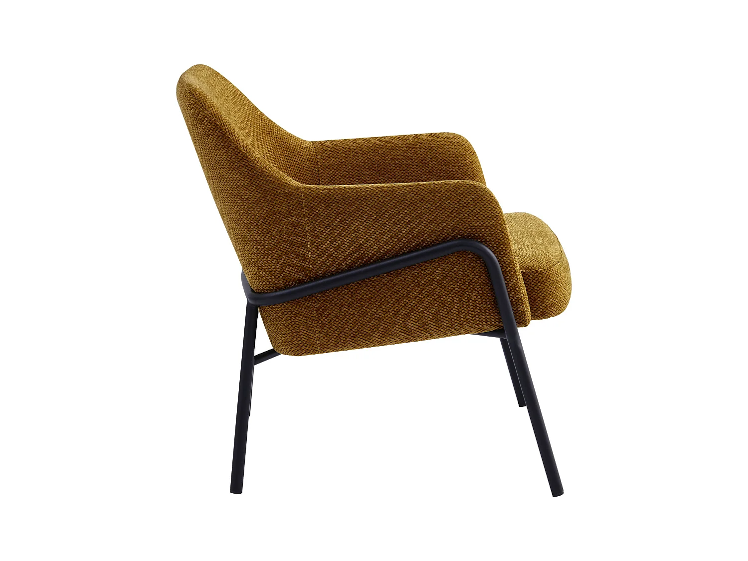 LAYTON-Poltrona in tessuto Luxury Senape