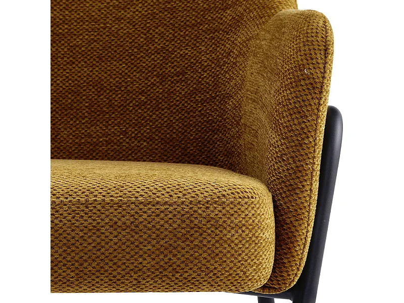 LAYTON-Poltrona in tessuto Luxury Senape