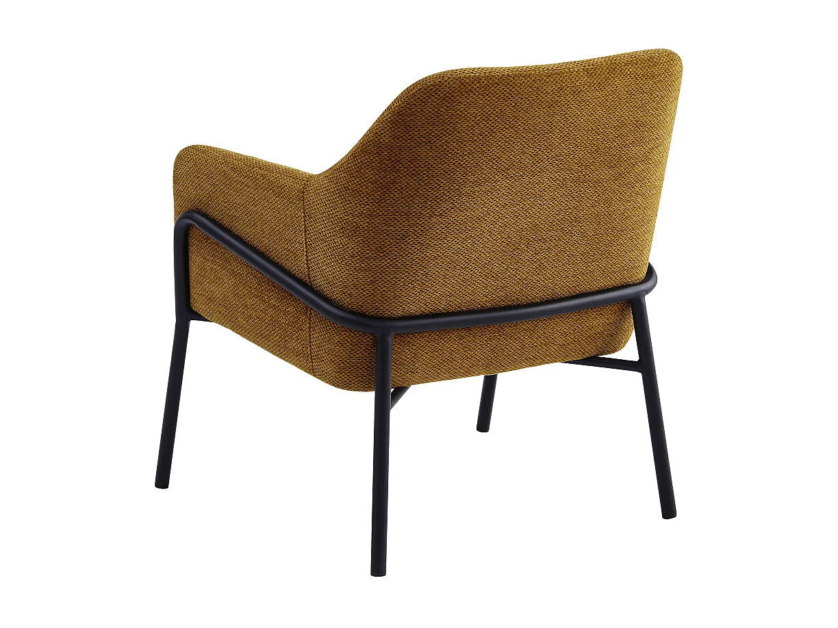 LAYTON-Poltrona in tessuto Luxury Senape