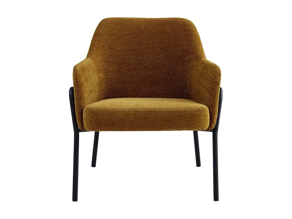 LAYTON-Poltrona in tessuto Luxury Senape