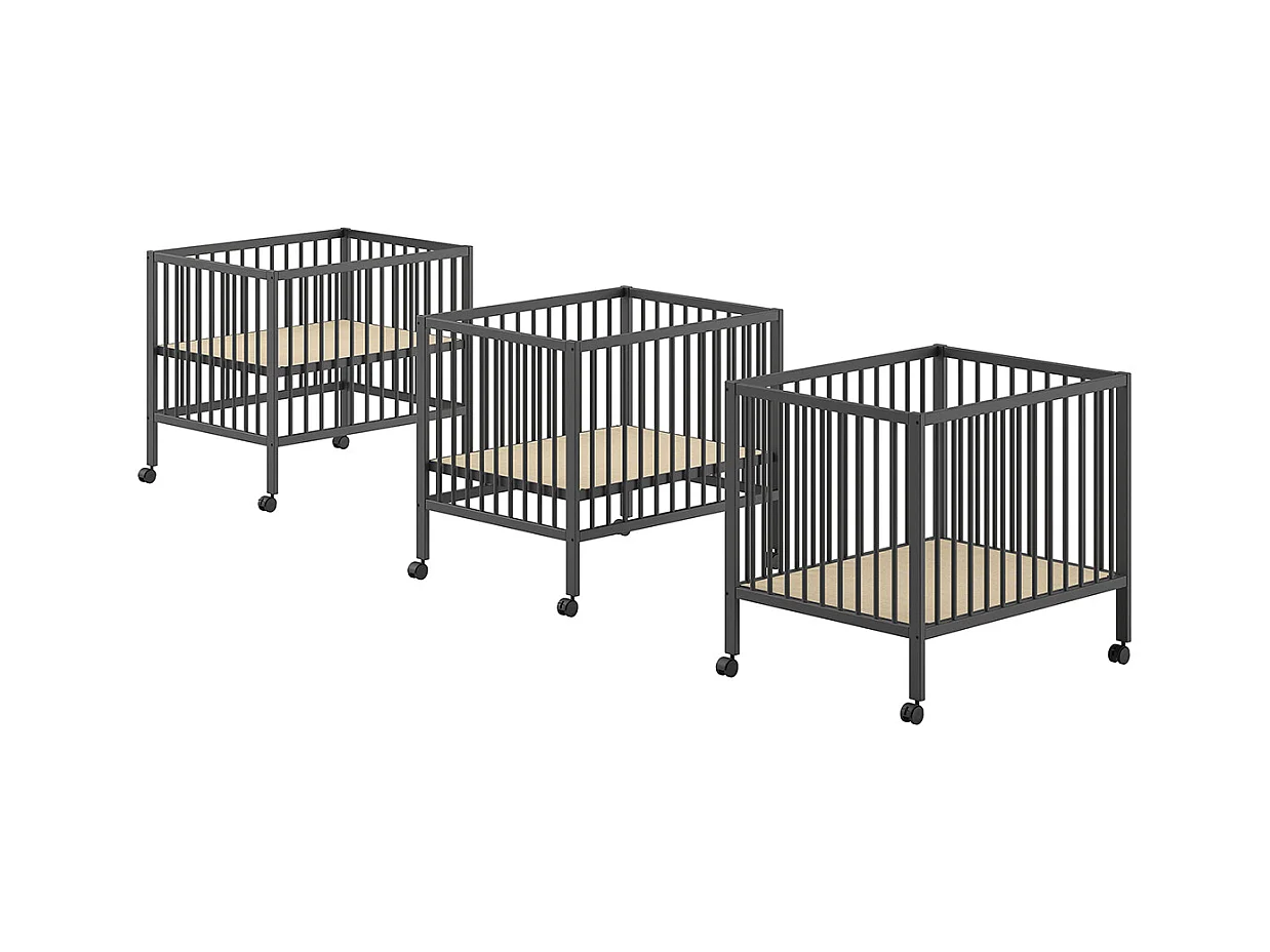 Parc bébé 95x75 Meryl Anthracite