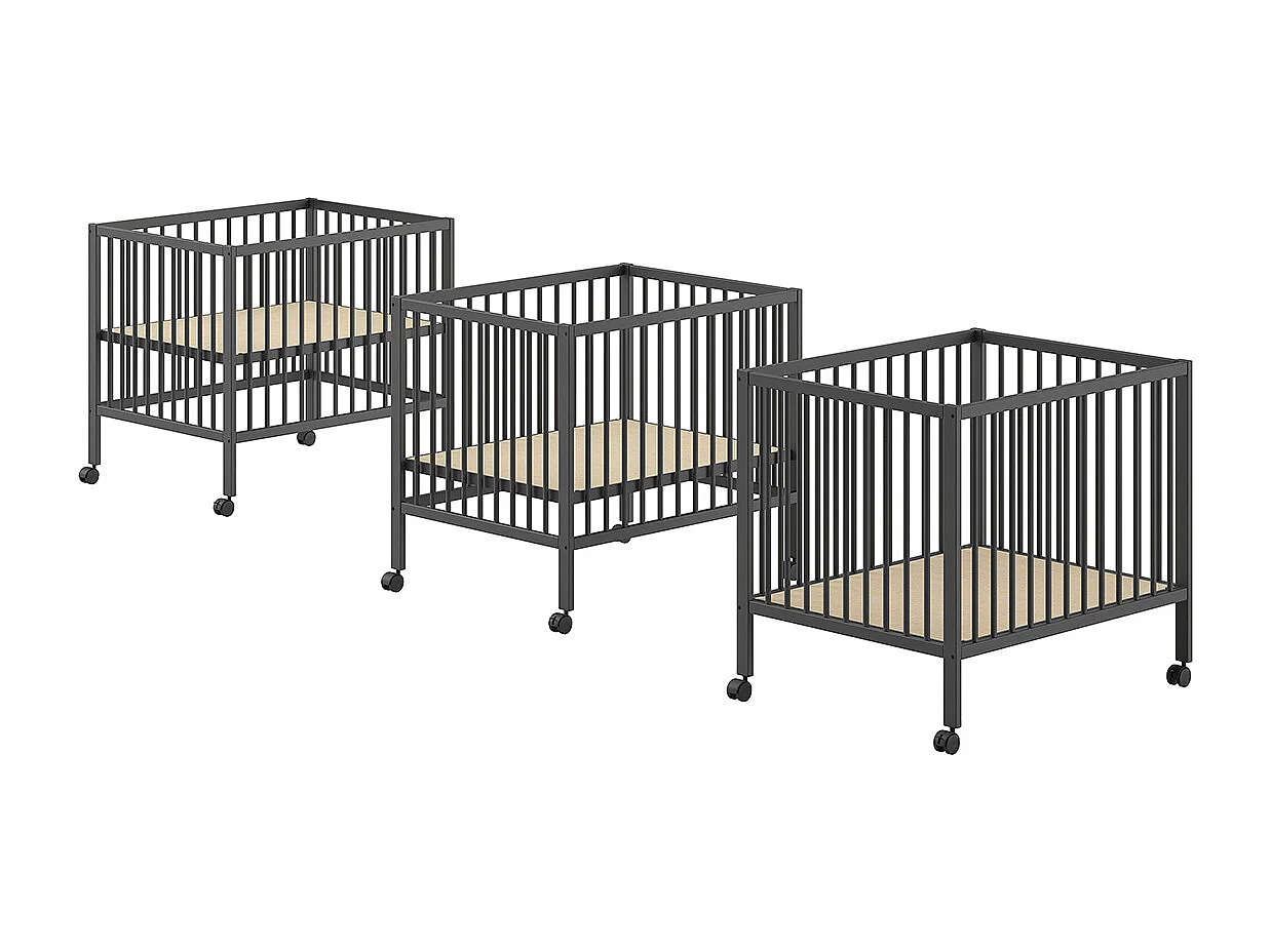 Parc bébé 95x75 Meryl Anthracite