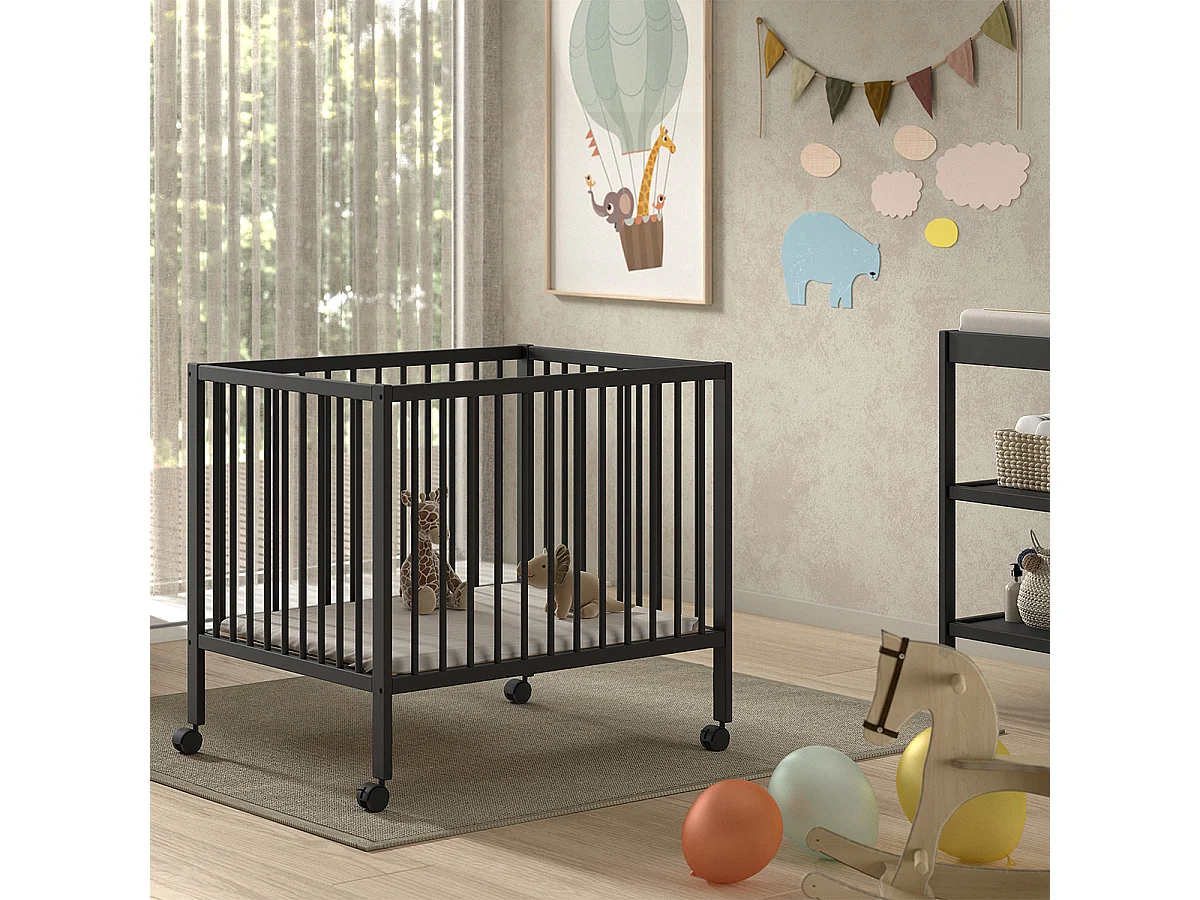 Parc bébé 95x75 Meryl Anthracite