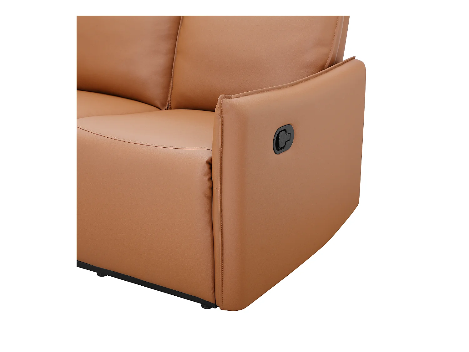 Lugo | Sofá de 3 plazas con función manual en color PU coñac