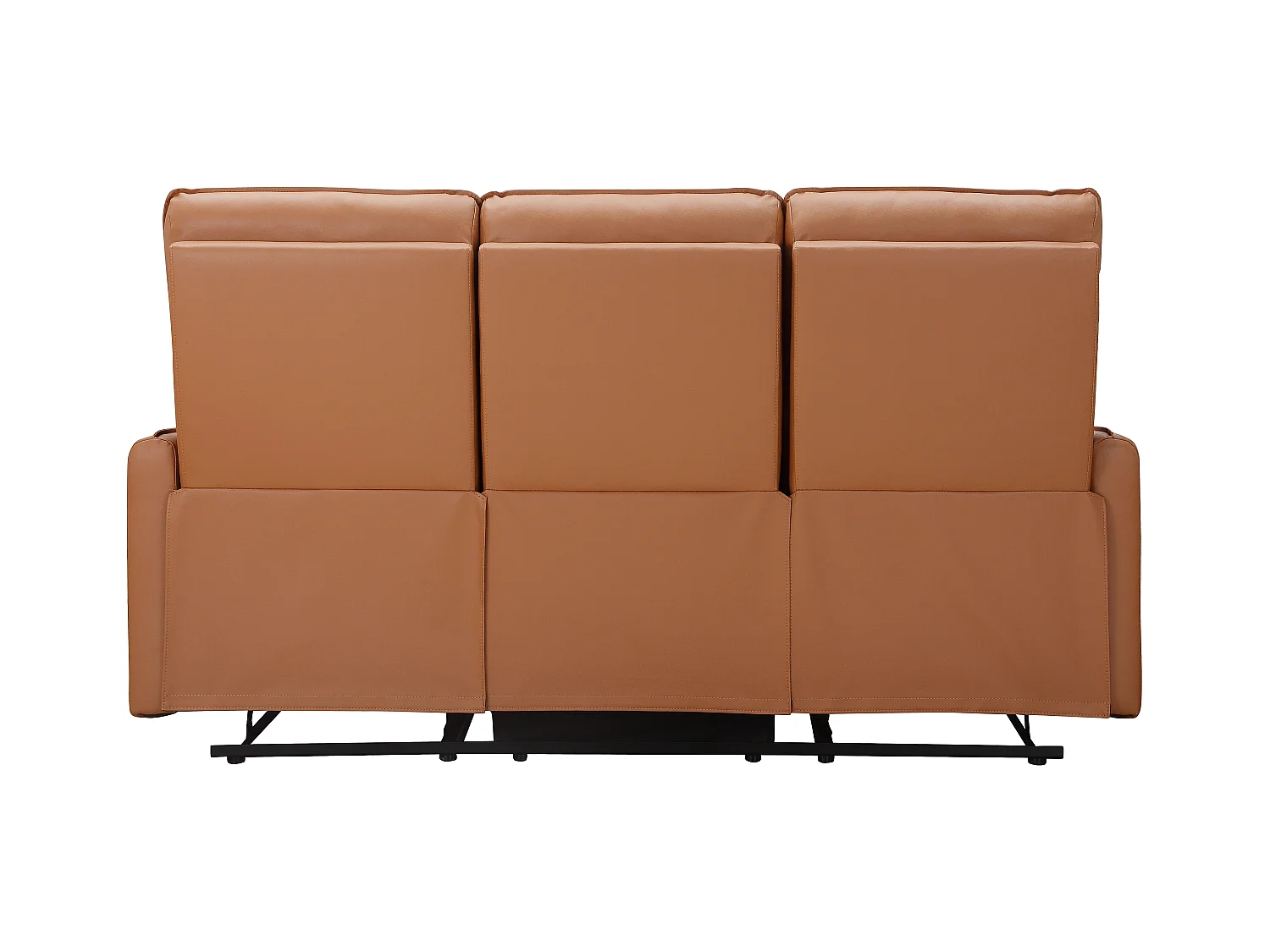 Lugo | Sofá de 3 plazas con función manual en color PU coñac