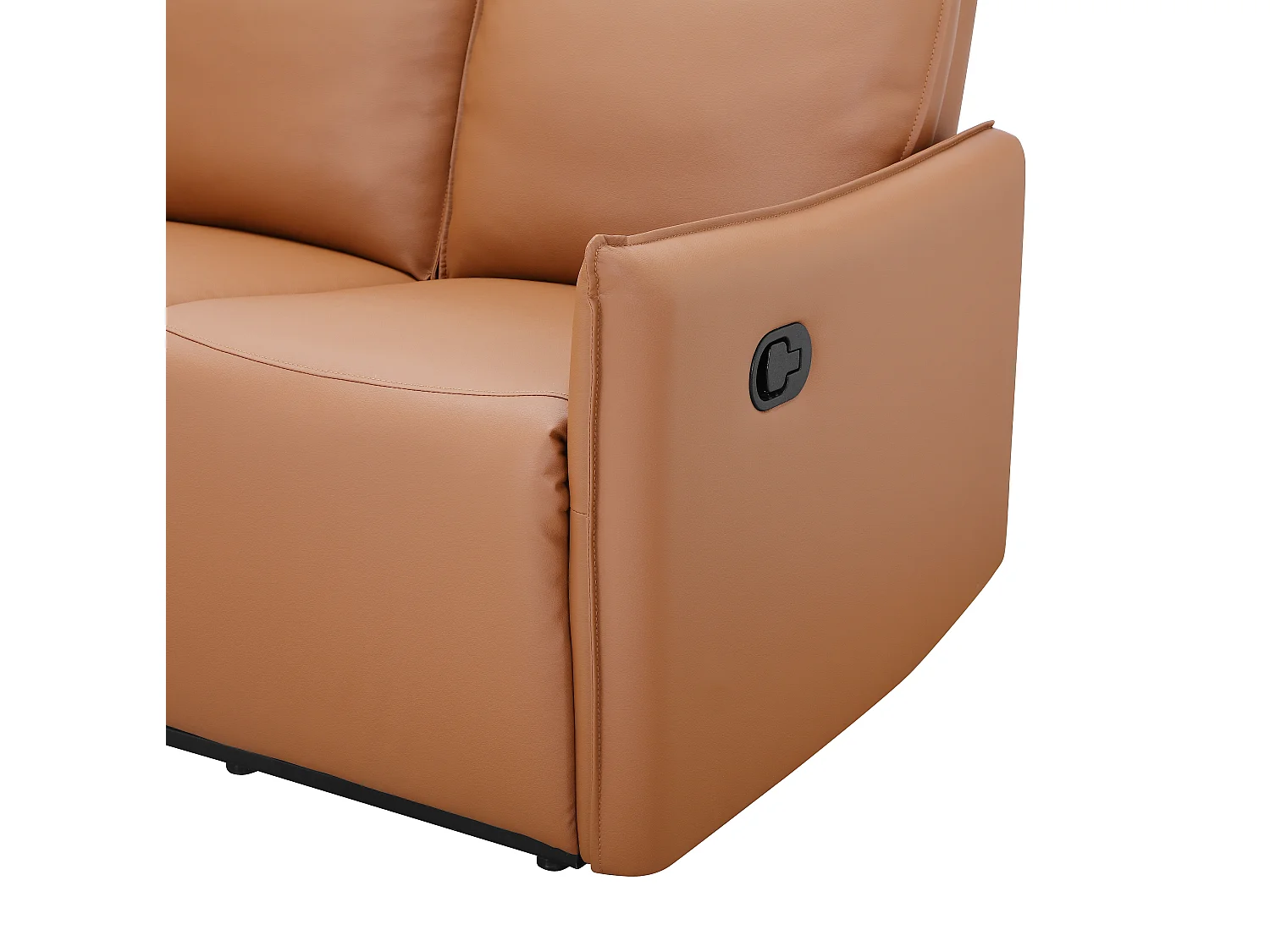 Lugo | Divano 3 posti con funzione manuale in PU color cognac