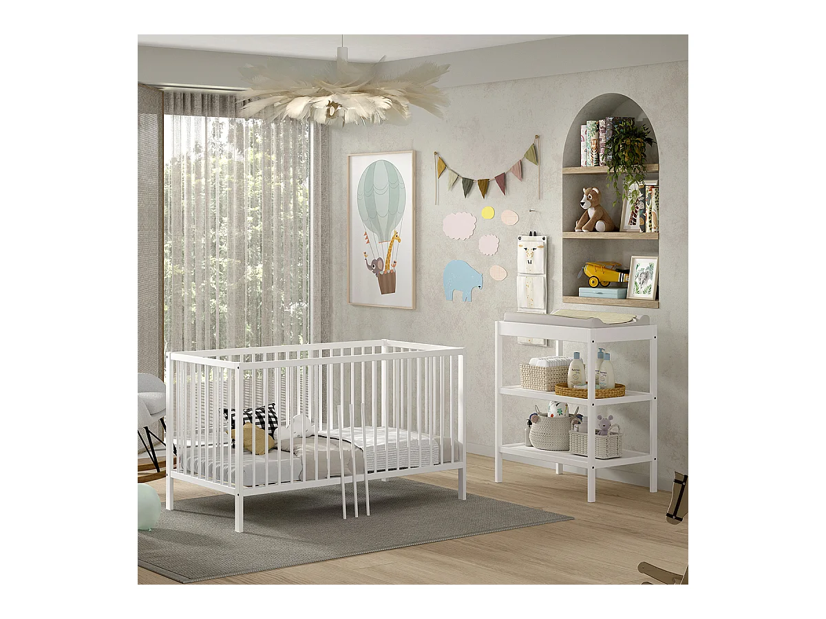 Vipack Meryl 70x140 lettino e fasciatoio Bianco