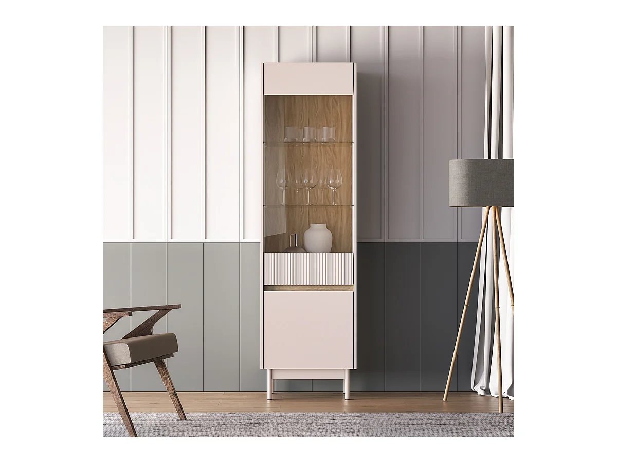 Vetrina a 2 ante Connie Cashmere e legno