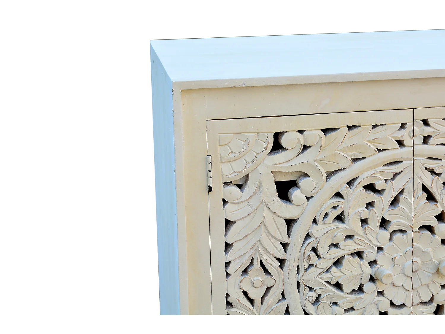 Kalita | Enfilade à 4 Portes en Bois de Manguier Crème