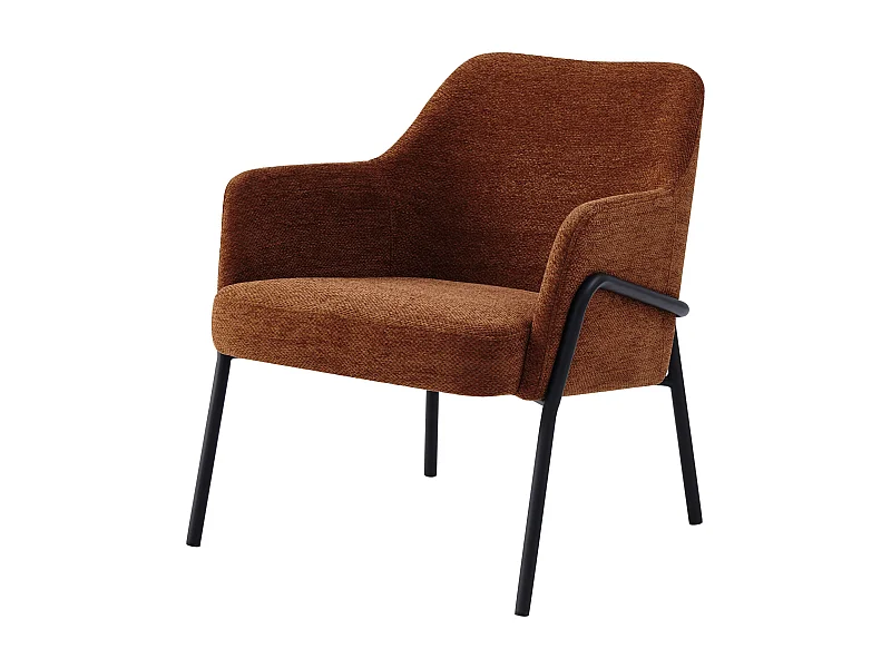 LAYTON-Fauteuil en tissu Luxury Terracotta