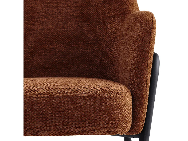 LAYTON-Poltrona in tessuto Luxury Terracotta