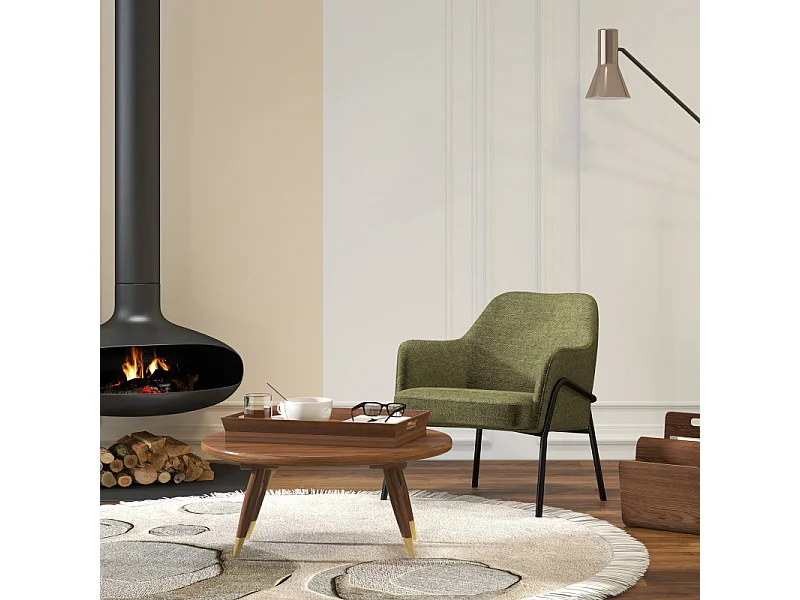 LAYTON-Poltrona in tessuto Luxury Kaki