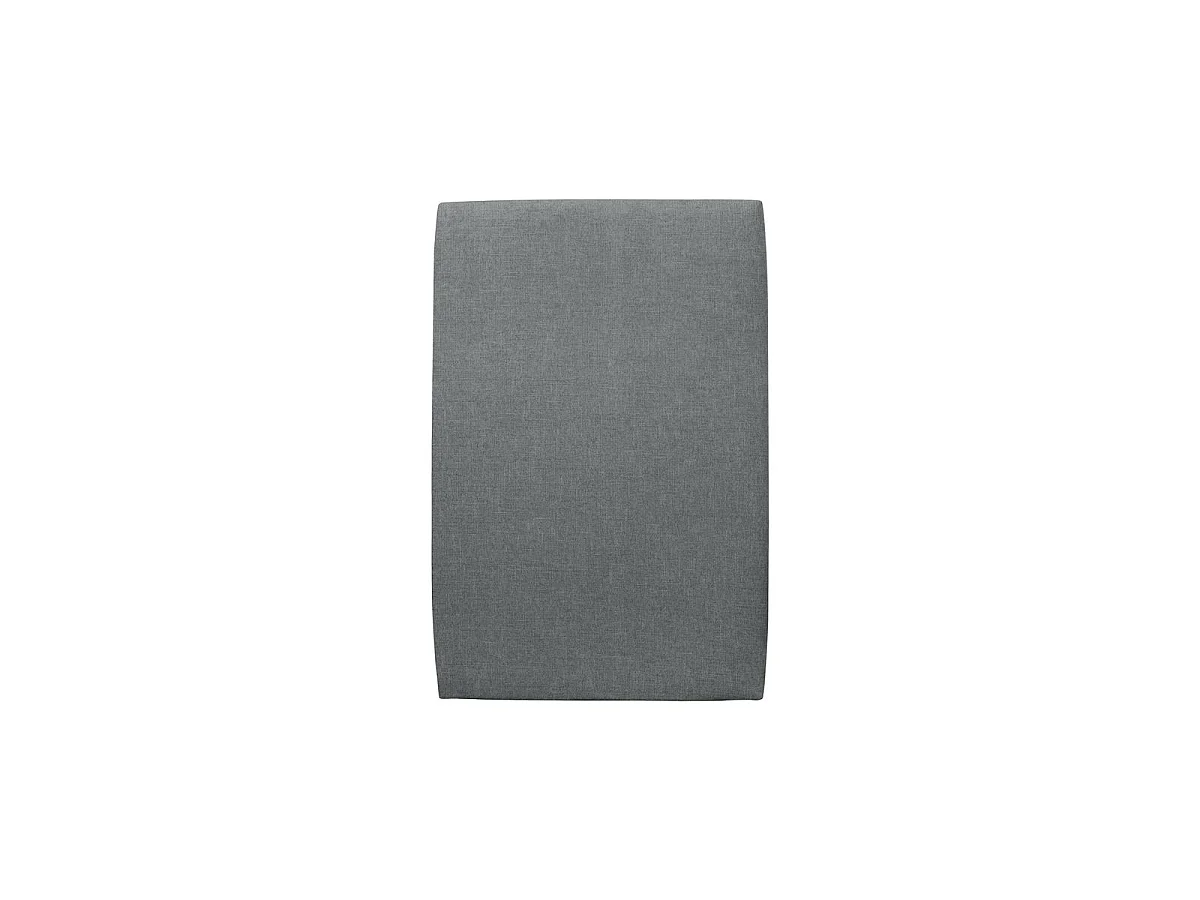 Lit 90x200cm avec tête de lit tapissier tissu et sommier kit gris anthracite - Hauteur totale : 29cm
