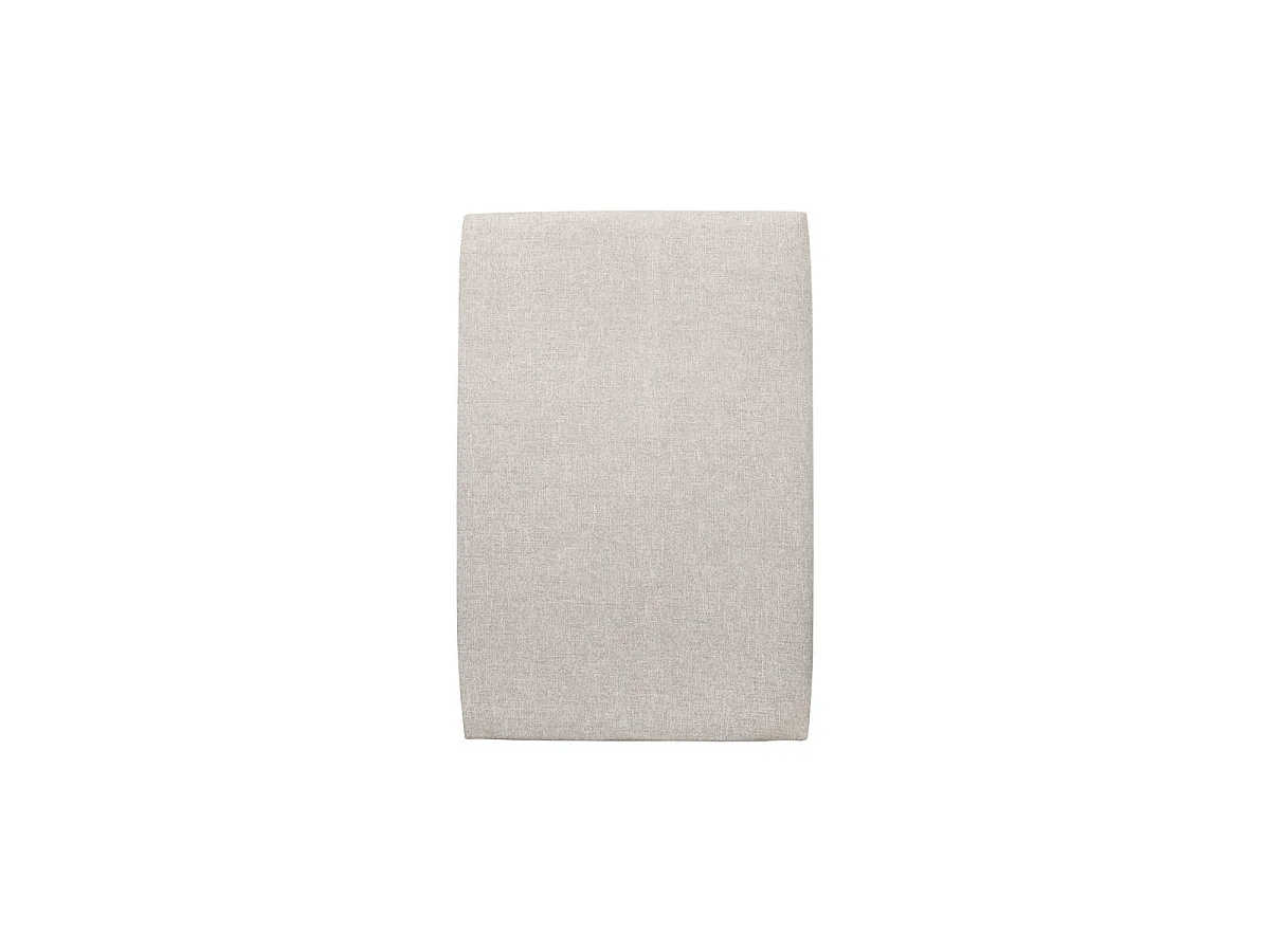Lit 90x200cm avec tête de lit tapissier tissu et sommier kit Beige clair - Hauteur totale : 29cm