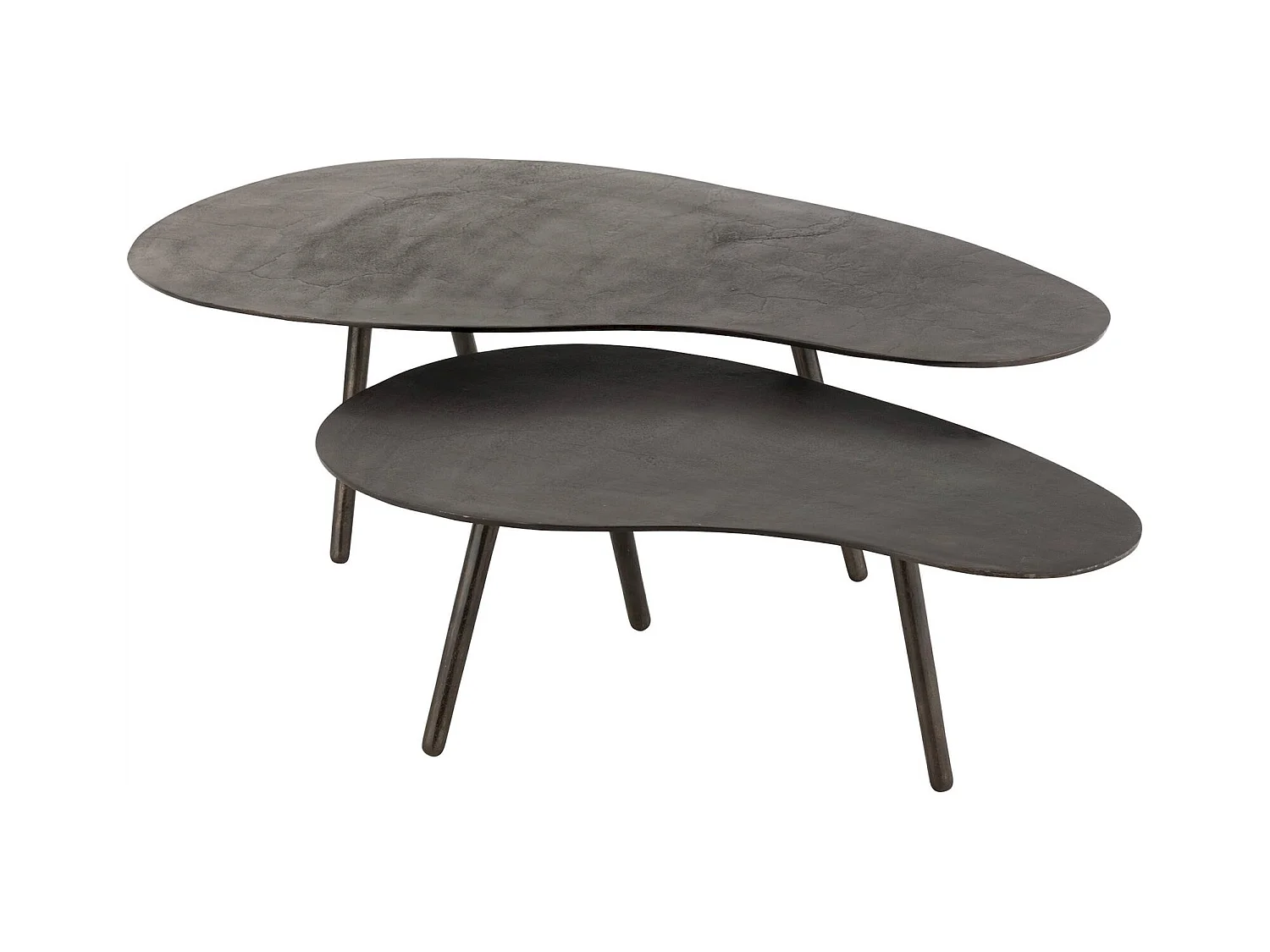 Table basse goutte métal noir élégance moderne salon