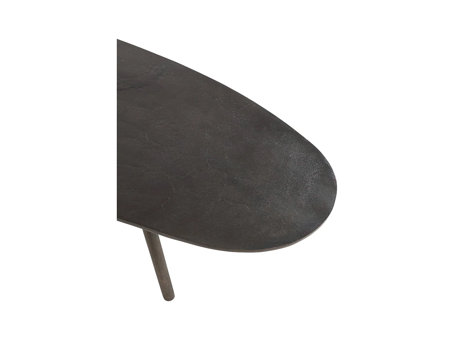 Table basse goutte métal noir élégance moderne salon