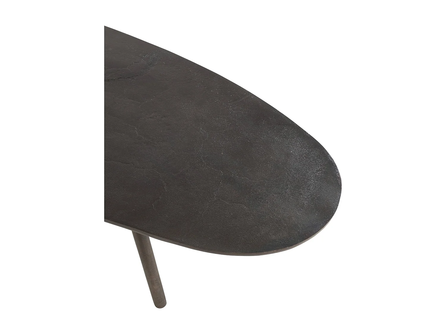 Table basse goutte métal noir élégance moderne salon