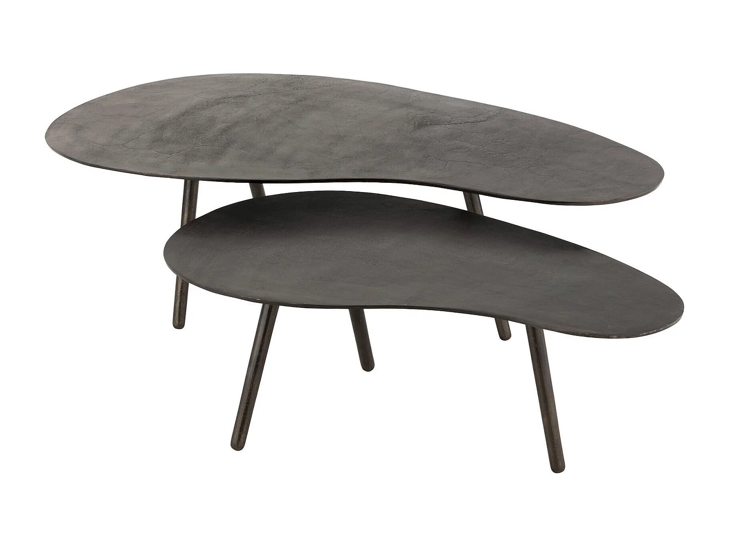 Table basse goutte métal noir élégance moderne salon