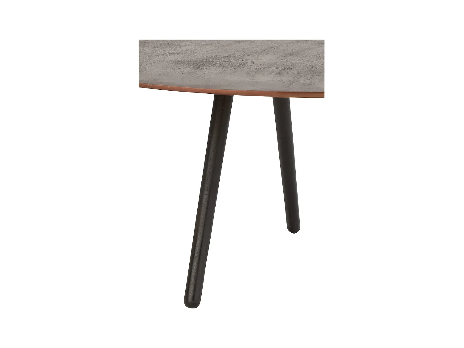 Table de salon goutte marron élégance métal contemporain