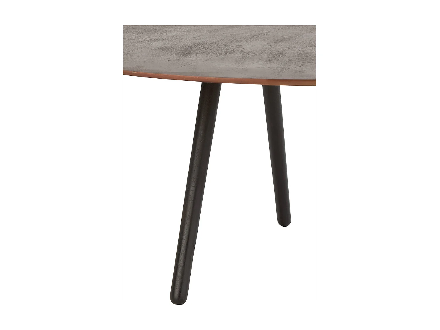 Table de salon goutte marron élégance métal contemporain