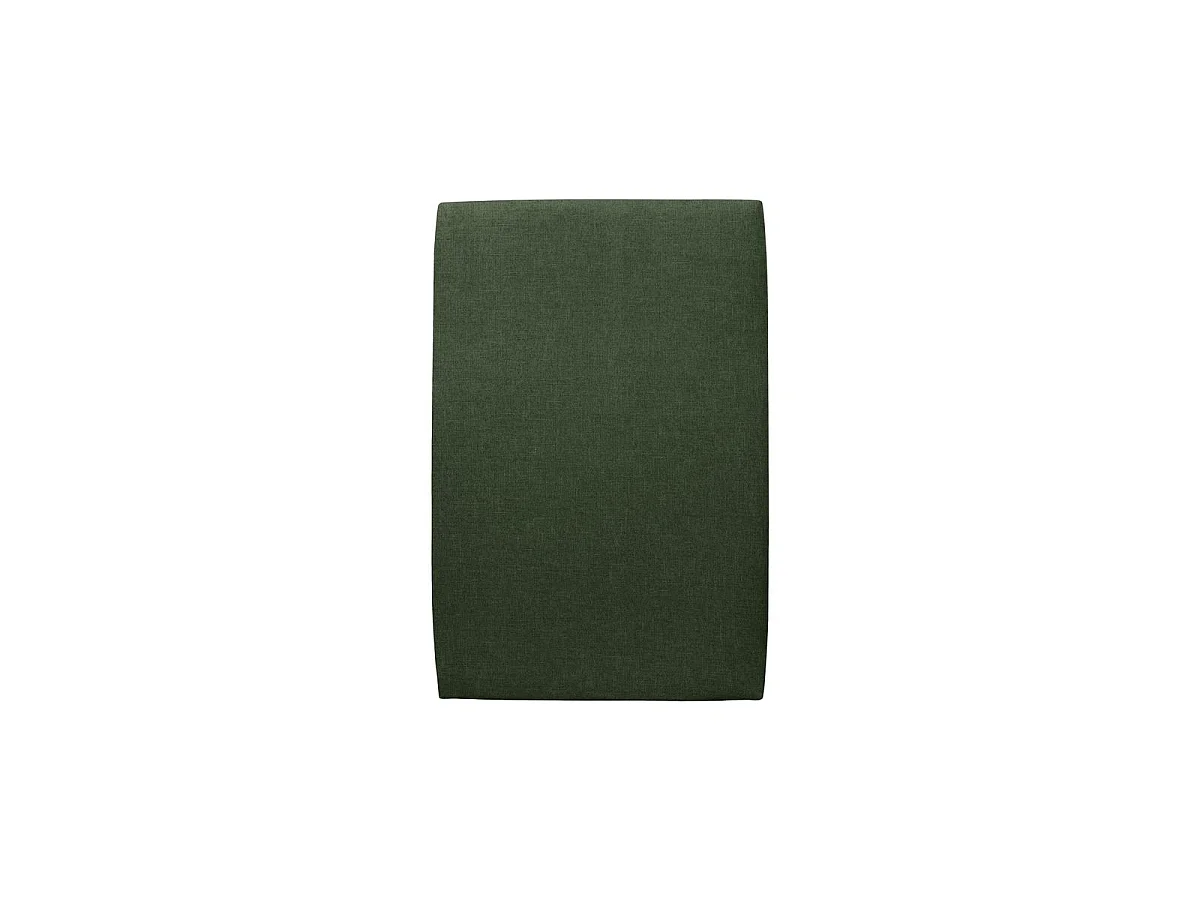Lit 90x200cm avec tête de lit tapissier tissu et sommier kit vert - Hauteur totale : 29cm