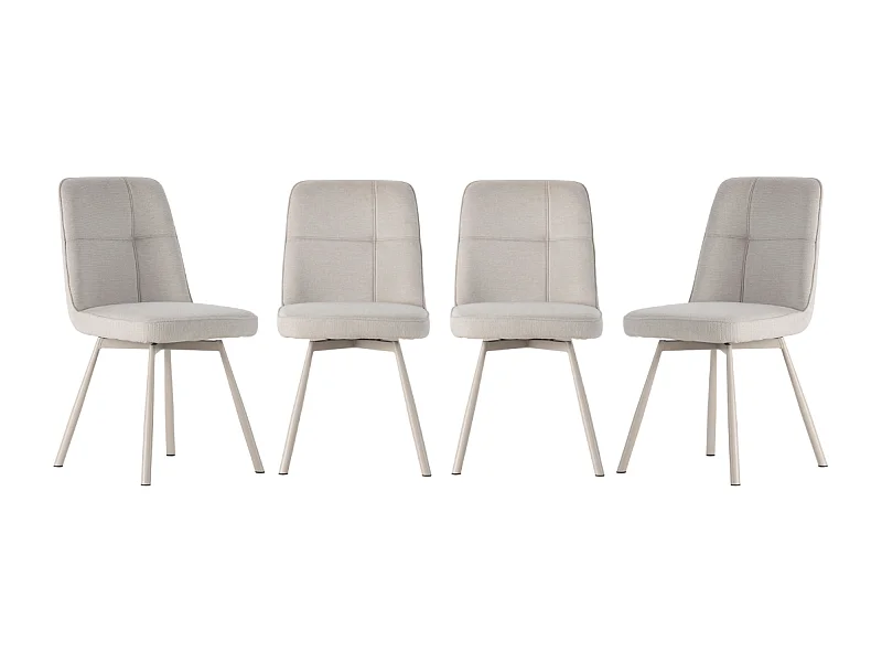 Game of 4 fabric swivel chairs H85.5 cm - IONA