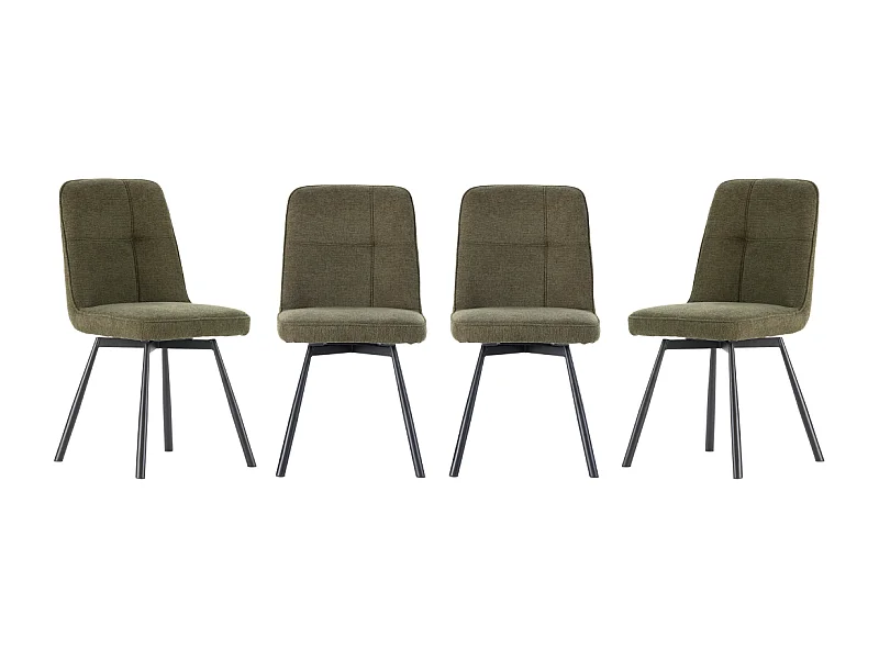 Game of 4 fabric swivel chairs H85.5 cm - IONA