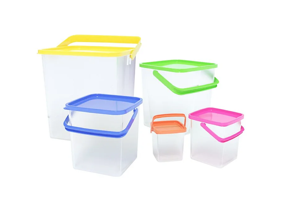 Zestaw 5 pojemników na żywność Herzberg HG-CFS5N1