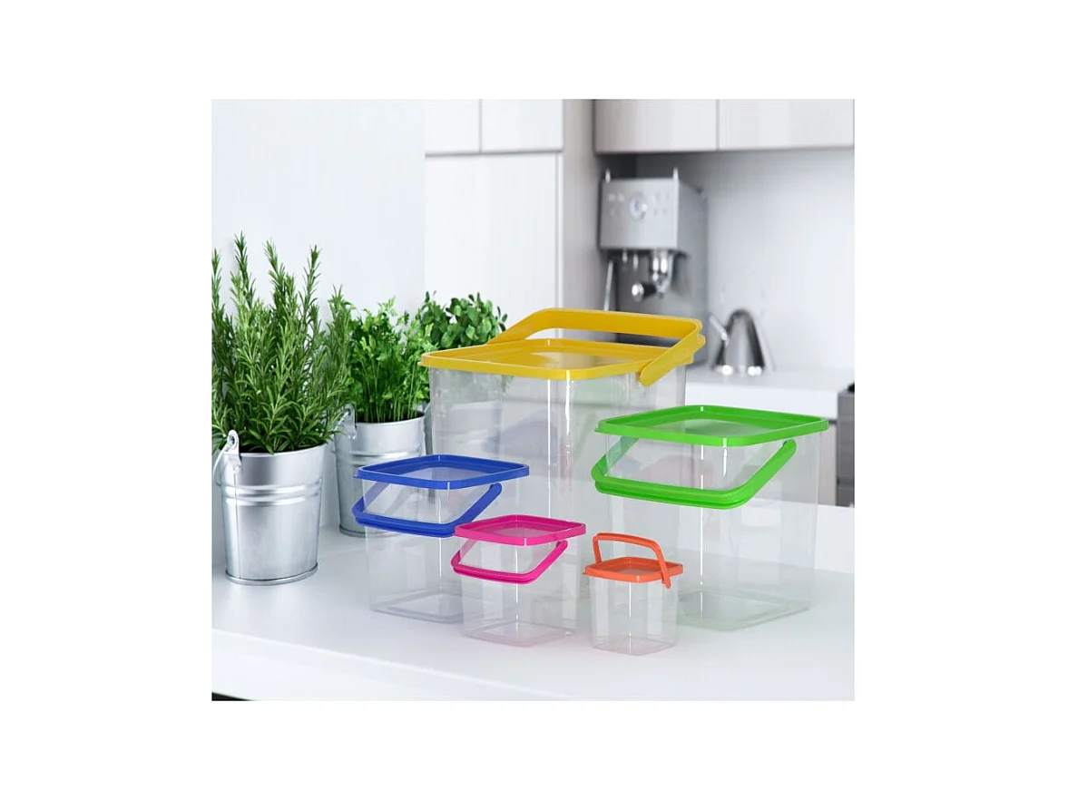 Zestaw 5 pojemników na żywność Herzberg HG-CFS5N1