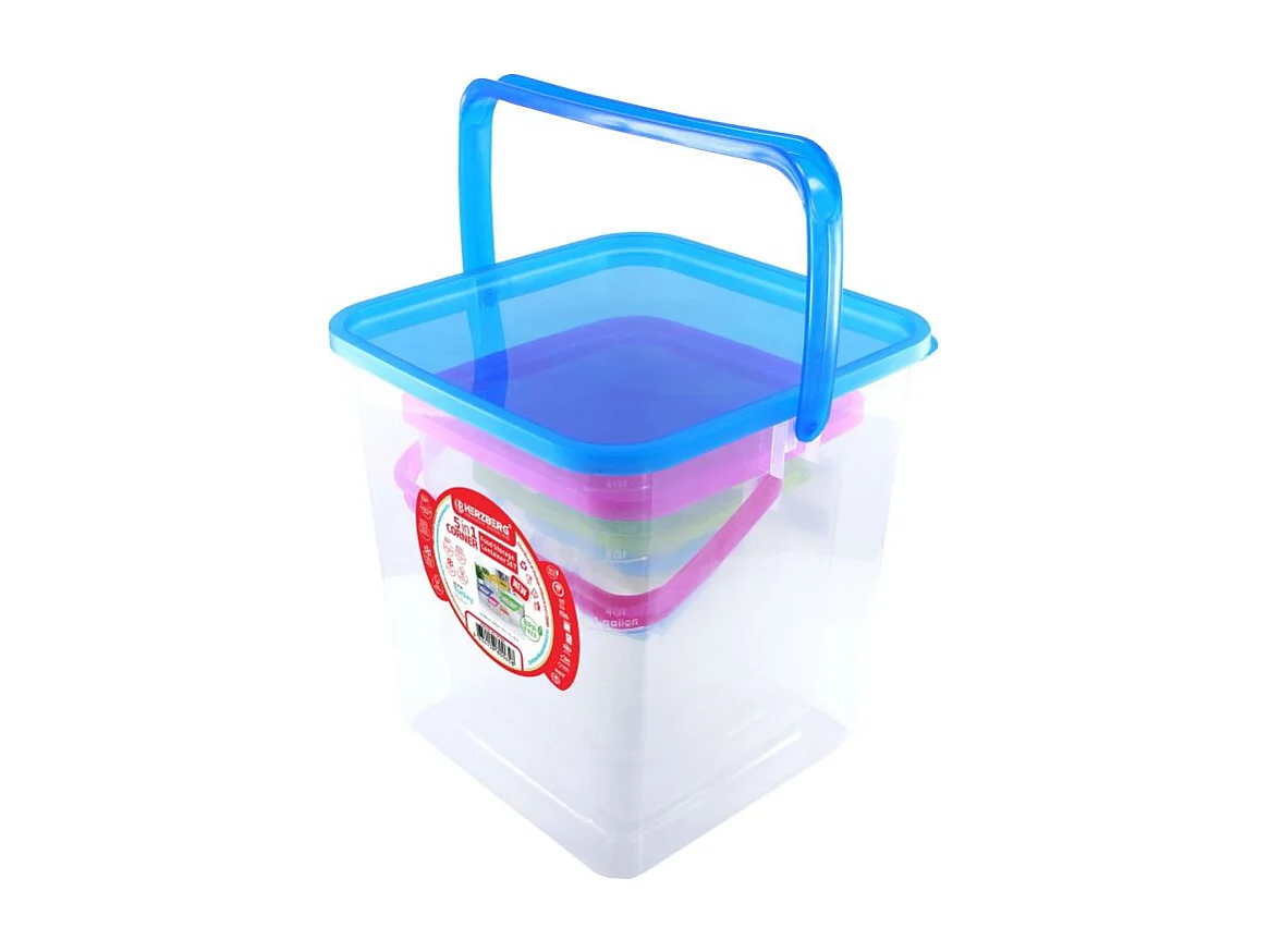 Zestaw 5 pojemników na żywność Herzberg HG-CFS5N1