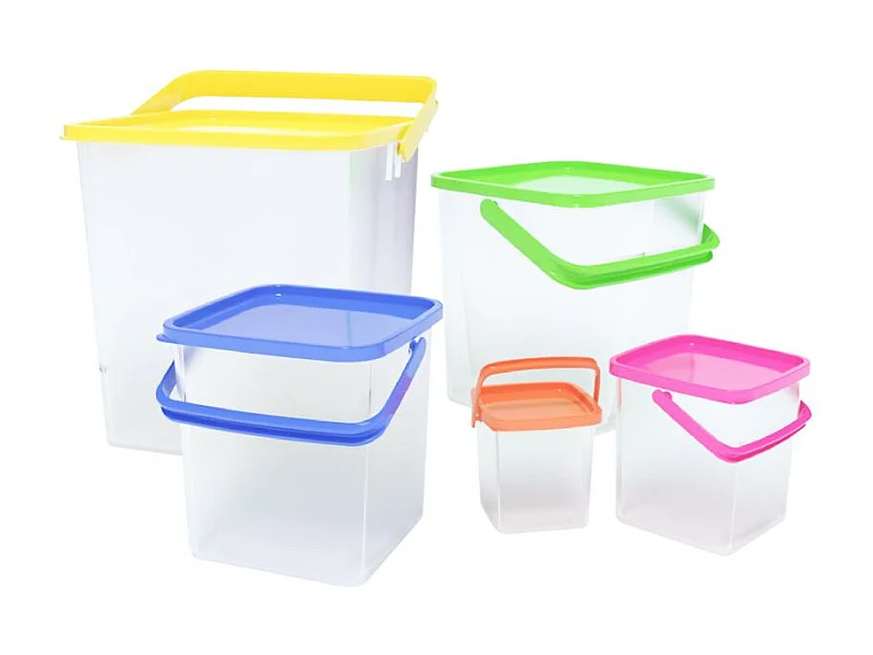 Ensemble de boites de conservations alimentaires 5 pièces avec poignées Herzberg HGCFS5N1