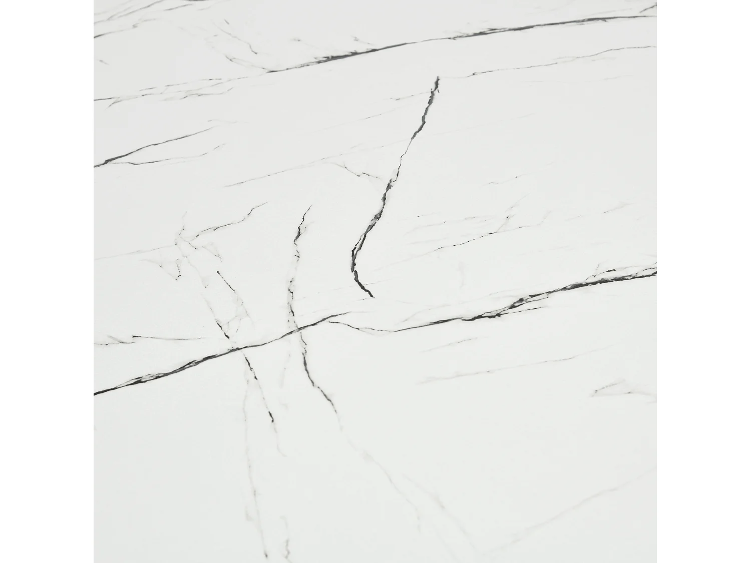 URBAN MEUBLE Ensemble table marbre blanc et 4 chaises suède brun vintage