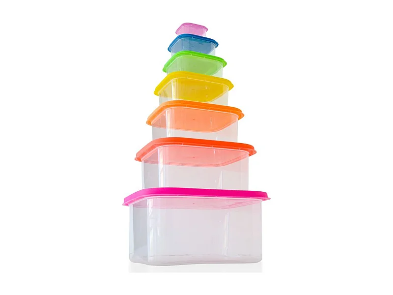 Set aus 7-teiligen Lebensmittel-Aufbewahrungsboxen Herzberg HG-SFS7N1