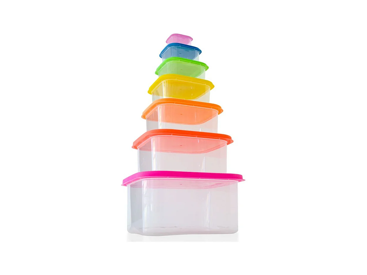 Set aus 7-teiligen Lebensmittel-Aufbewahrungsboxen Herzberg HG-SFS7N1