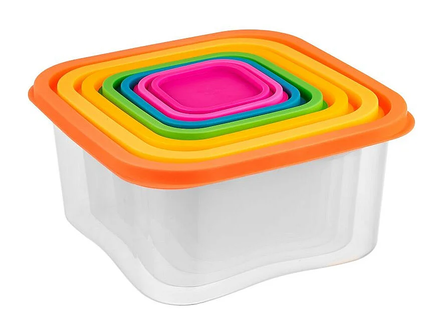 Set aus 7-teiligen Lebensmittel-Aufbewahrungsboxen Herzberg HG-SFS7N1