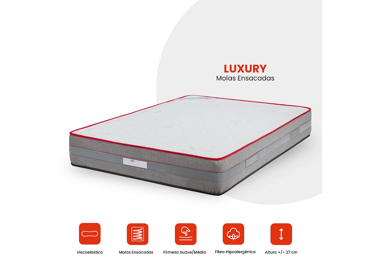 Colchão Luxury - Mola Ensacada 200 x 160 cm